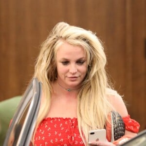 Exclusif - Prix Special - Britney Spears , qui s'était fait interner en hôpital psychiatrique il y a peu de temps, a passé le week-end de Pâques à l'hôtel The Montage à Beverly Hills avec son compagnon Sam Asghari. Los Angeles le 21 avril 2019