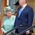 Donald Trump et son épouse Melania ont été accueillis au palais de Buckingham par la reine Elizabeth II, son fils le prince Charles et sa belle-fille la duchesse Camilla le 3 juin 2019 au motif de leur visite officielle de deux jours pour le 75e anniversaire du Débarquement.