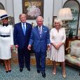 Donald Trump et sa femme Melania ont été reçus à Clarence House pour le thé par le prince Charles et Camilla Parker Bowles, duchesse de Cornouailles, à Londres le 3 juin 2019
