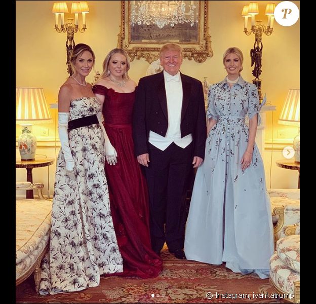 Donald Trump et ses filles au palais de Buckingham, le 3 juin 2019.