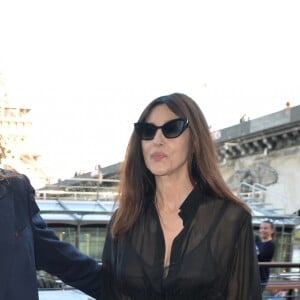 Monica Bellucci et son compagnon Nicolas Lefebvre lors du gala de la fondation Maud Fontenoy à Paris le 6 juin 2019.