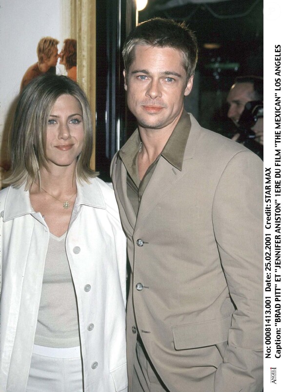 Brad Pitt et Jennifer Anister à la premire de The Mexican, à Los Angeles, le 25 février 2001
