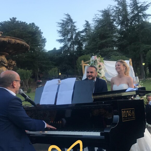 Image du mariage de François-Xavier Demaison et Anaïs Tihay, le 7 juin 2019, partagée par Elsa Zylberstein dans sa story Instagram.