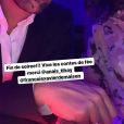 Laurie Cholewa et son mari Greg Levy lors du mariage de François-Xavier Demaison et Anaïs Tihay, le 7 juin 2019 au château de Valmy à Argelès-sur-Mer (Pyrénées-Orientales), image partagée par Laurie Cholewa dans sa story Instagram.