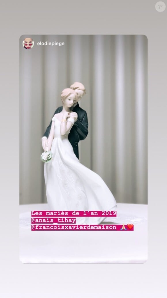 Image du mariage de François-Xavier Demaison et Anaïs Tihay, le 7 juin 2019 au château de Valmy à Argelès-sur-Mer, partagée par FXD en personne via Instagram.
