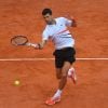 Suite et fin de la demi-finale simple messieurs Novak Djokovic - Dominic Thiem lors des internationaux de France de Roland-Garros. Paris, le 8 juin 2019.