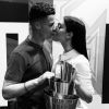 Cristiano Ronaldo a célébré sa victoire en Ligue des nations, à Porto le 9 juin 2019, en embrassant sa compagne Georgina Rodriguez.
