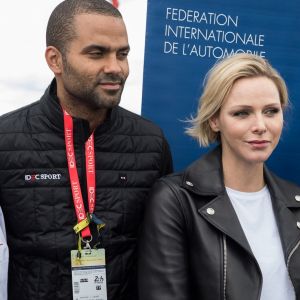 Tony Parker, la princesse Charlene de Monaco, Jean Todt, président de la FIA et envoyé spécial de l'ONU pour la prévention routière, Marlène Schiappa, secrétaire d'état chargé de l'égalité entre hommes et femmes et lutte contre les discriminations, Pierre Fillon, président de l'Automobile club de l'ouest, - La princesse Charlene de Monaco, ambassadrice de la campagne de prévention routière 3500lives, donnera le départ des 24 heures du Mans le 15 juin 2019. © Cyril Moreau / Bestimage