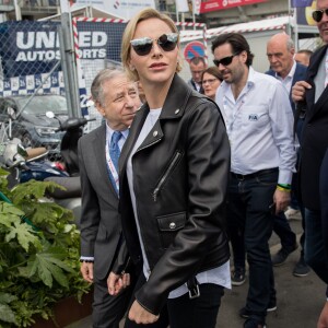 Jean Todt, président de la FIA et envoyé spécial de l'ONU pour la prévention routière - La princesse Charlene de Monaco, ambassadrice de la campagne de prévention routière 3500lives, donnera le départ des 24 heures du Mans le 15 juin 2019 © Cyril Moreau / Bestimage
