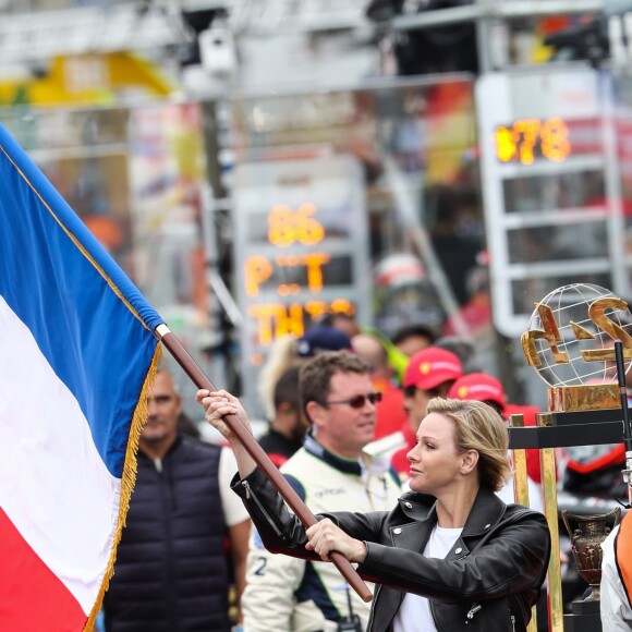 La princesse Charlene de Monaco donne le départ de la 87ème édition des 24 Heures du Mans le 15 juin 2019. © Cyril Moreau / Bestimage