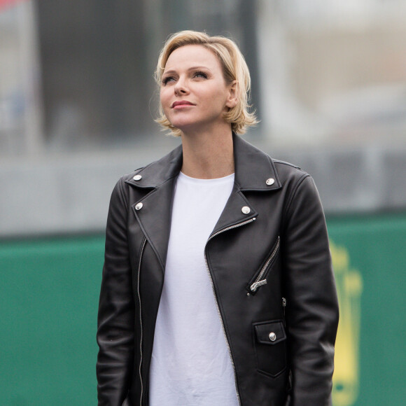 La princesse Charlene de Monaco donne le départ de la 87ème édition des 24 Heures du Mans le 15 juin 2019. © Cyril Moreau / Bestimage