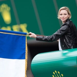 La princesse Charlene de Monaco donne le départ de la 87ème édition des 24 Heures du Mans le 15 juin 2019. © Cyril Moreau / Bestimage