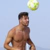 Exclusif - Luca Zidane a été aperçu avec des amis en train de jouer au football sur une plage à Ibiza en Espagne, le 14 juin 2019.