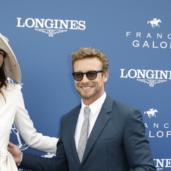 Irene Salvador et Simon Baker au Prix de Diane Longines 2019 à l'hippodrome de Chantilly, Le 16 Juin 2019. © Marc Ausset-Lacroix/Bestimage