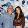 David Ginola et sa compagne Maeva Denat assistent au lancement de la première poussette électrique, ePRIAM de Cybex, le au White Space à Londres, Royaume Uni, le 18 juin 2019.