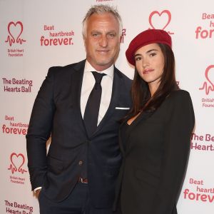 David Ginola et sa compagne Maeva Denat arrivent à la soirée "The Beating Hearts Ball" à Londres, le 27 février 2019.