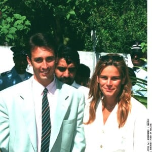 ARCHIVES - DANIEL DUCRUET ET LA PRINCESSE STEPHANIE DE MONACO A LA REUNION05/08/1994 - 