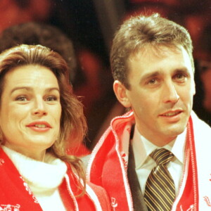 La princesse Stéphanie de Monaco et Daniel Ducruet en février 1996 à Monaco.