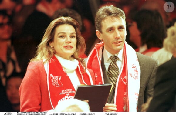 La princesse Stéphanie de Monaco et Daniel Ducruet en février 1996 à Monaco.