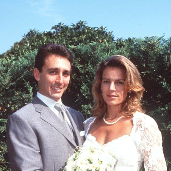 La princesse Stéphanie de Monaco et Daniel Ducruet lors de leur mariage le 3 juillet 1995