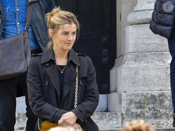 Anne Consigny - Les obsèques de Maurice Bénichou à la Coupole du Père Lachaise à Paris, le 20 juin 2019.