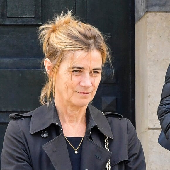 Anne Consigny - Les obsèques de Maurice Bénichou à la Coupole du Père Lachaise à Paris, le 20 juin 2019.