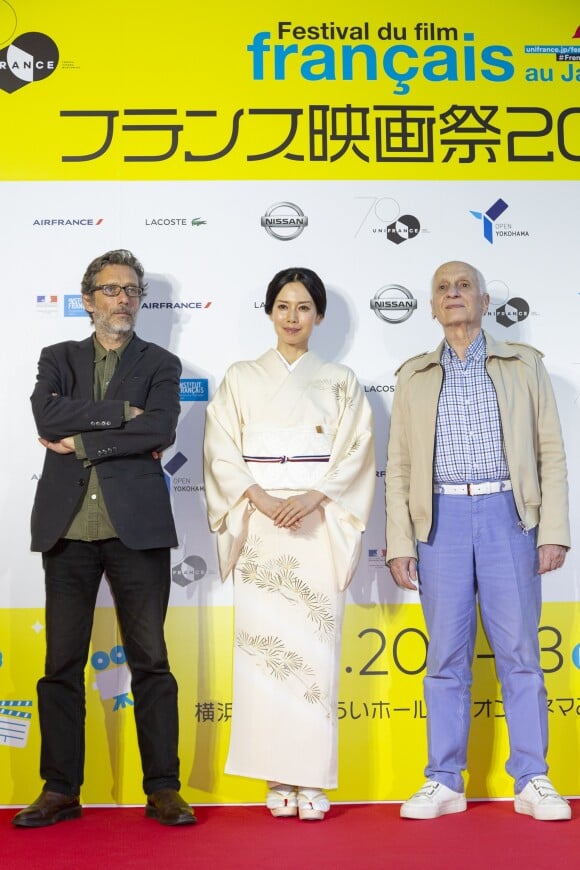 Nils Tavernier, Miki Nakatani et Michel Ocelot lors du 27e Festival du Film Français au Japon organisé par Unifrance à Yokohama, au Japon, le 20 juin 2019. © Rodrigo Reyes Marin/Zuma Press/Bestimage