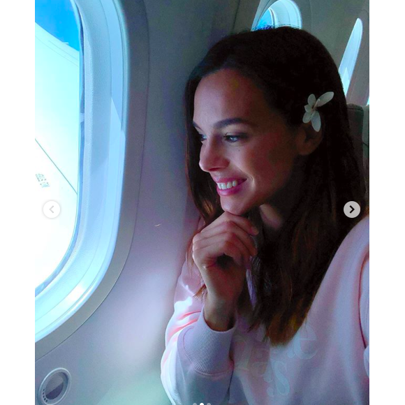 Marine Lorphelin dans son avion pour Tahiti, le 22 juin 2019.