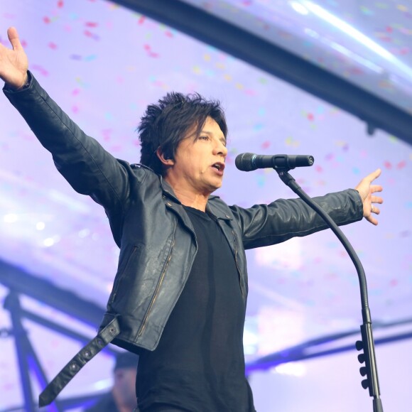 Nicola Sirkis et son groupe Indochine en concert au Stade France à Paris. Le 27 juin 2014 27/06/2014 - Paris