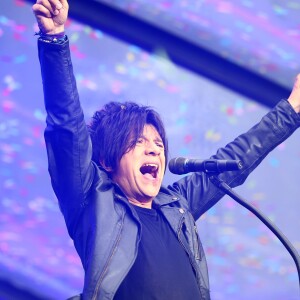 Nicola Sirkis et son groupe Indochine en concert au Stade France à Paris. Le 27 juin 2014.