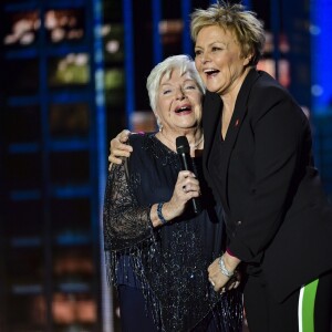 Exclusif - Line Renaud et Muriel Robin - Enregistrement de l'émission "Les 40 ans de Starmania" les stars chantent pour le Sidaction au Palais des Congrès à Paris, le 29 mars 2019. © Pierre Perusseau/Bestimage