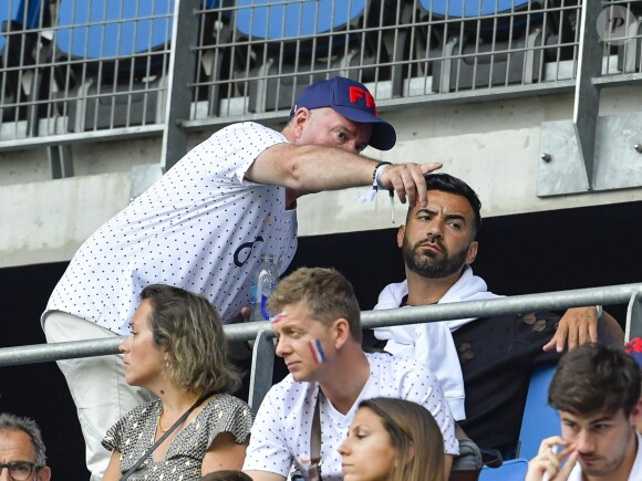 Karim le compagnon d'Amandine Henry et le père de la joueuse dans les tribunes lors de la 8ème de finale de la Coupe du Monde Féminine de football opposant la France au Brésil au stade Océane au Havre, France, le 23 juin 2019. la France a gagné 2-1a.P. © Pierre Perusseau/Bestimage