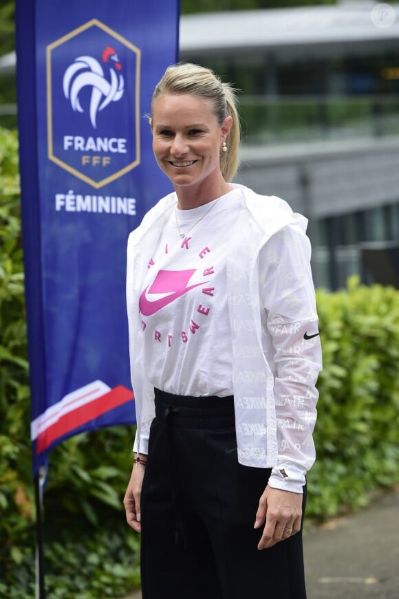 Amandine Henry - Arrivée des joueuses de l'équipe de France de football à Clairefontaine le 21 mai 2019.