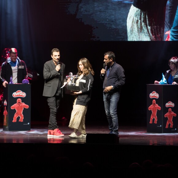 Exclusif - Richard Orlinski et Bernard Montiel - Spectacle de Richard Orlinski "Tête de Kong !" à l'Olympia à Paris le 17 juin 2019. © Cyril Moreau-Tiziano Da Silva/Bestimage