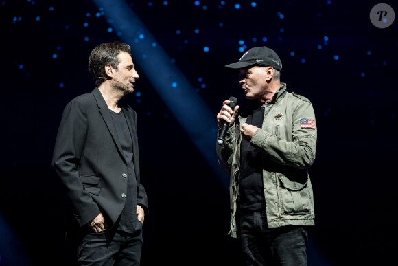 Exclusif - Richard Orlinski et Laurent Baffie - Spectacle de Richard Orlinski "Tête de Kong !" à l'Olympia à Paris le 17 juin 2019. © Cyril Moreau-Tiziano Da Silva/Bestimage