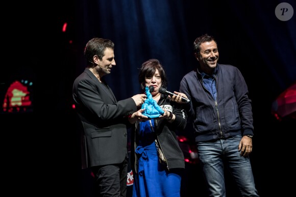 Exclusif - Richard Orlinski et Bernard Montiel - Spectacle de Richard Orlinski "Tête de Kong !" à l'Olympia à Paris le 17 juin 2019. © Cyril Moreau-Tiziano Da Silva/Bestimage