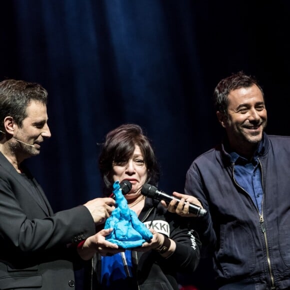 Exclusif - Richard Orlinski et Bernard Montiel - Spectacle de Richard Orlinski "Tête de Kong !" à l'Olympia à Paris le 17 juin 2019. © Cyril Moreau-Tiziano Da Silva/Bestimage