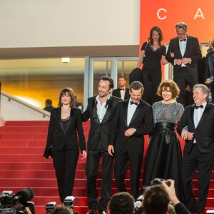 Thierry Frémaux, guest, Michael Cohen, Guillaume Canet, Fanny Ardant, Daniel Auteuil, Nicolas Bedos, Doria Tillier, Denis Podalydès, guest - Descente des marches du film "La belle époque" lors du 72ème Festival International du Film de Cannes. Le 20 mai 2019 © Tiziano Da Silva / Bestimage