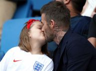 David Beckham embrasse tendrement Harper lors de la Coupe du monde féminine