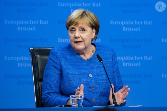 La chancelière d'Allemagne Angela Merkel intervient lors du sommet européen à Bruxelles le 21 juin 2019.