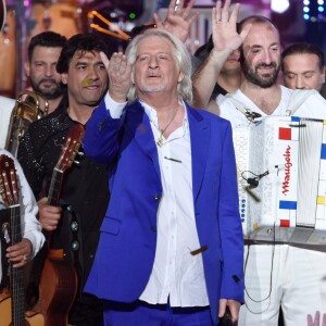 Exclusif - Patrick Sébastien, Chico and the Gypsies lors de l'enregistrement de la dernière des "Années Bonheur" présentée par Patrick Sébastien à Saint-Denis le 12 février 2019. Pour les téléspectateurs, P.Sébastien fera ses adieux à l'émission lors de la diffusion le 11 mai 2019. © Giancarlo Gorassini / Bestimage