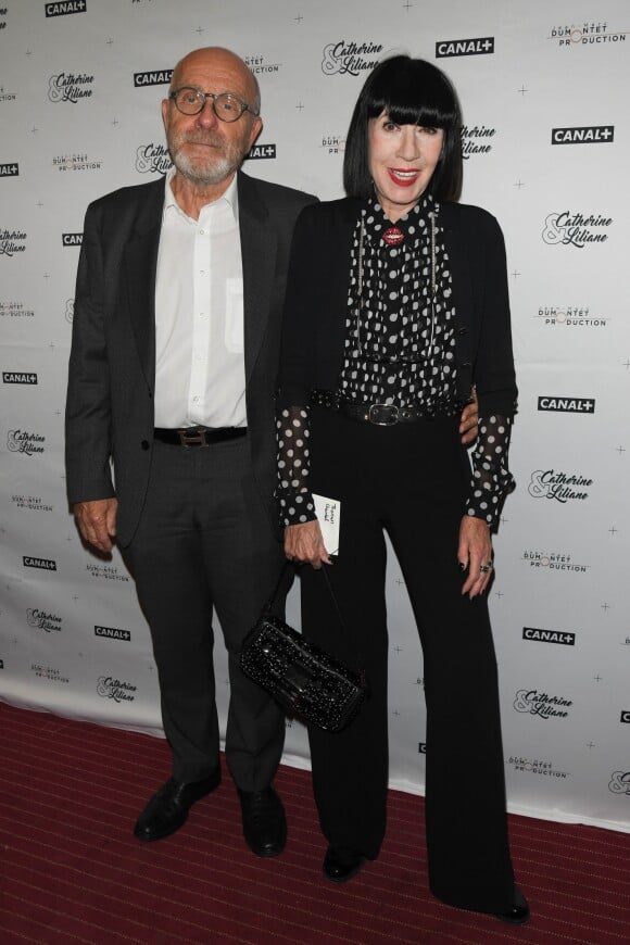 Chantal Thomass et son mari Michel Fabian - Soirée du pot de départ de Catherine et Liliane au théâtre Bobino à Paris le 1er juillet 2019.