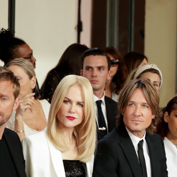 Alexander Skarsgard, Nicole Kidman, son mari Keith Urban et Zendaya assistent au défilé de mode Haute-Couture Automne/Hiver 2019/2020 " Giorgio Armani Privé" à Paris. Le 2 juillet 2019. © Olivier Borde / Bestimage