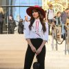 Sara Sampaio arrive au défilé Haute Couture Armani Privé collection Automne-Hiver 2019/20 au Petit Palais à Paris, le 2 juillet 2019. © Veeren Ramsamy-Christophe Clovis/Bestimage