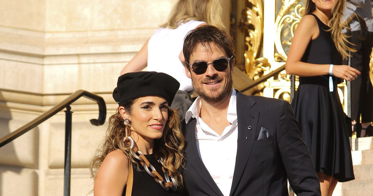 Ian Somerhalder et sa femme Nikki Reed arrivent au défilé Haute Couture