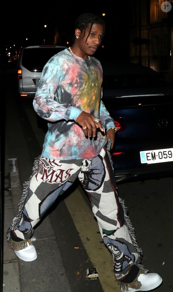 Exclusif - A$AP Rocky à la sortie du restaurant "C London" à Londres, le 25 avril 2019.