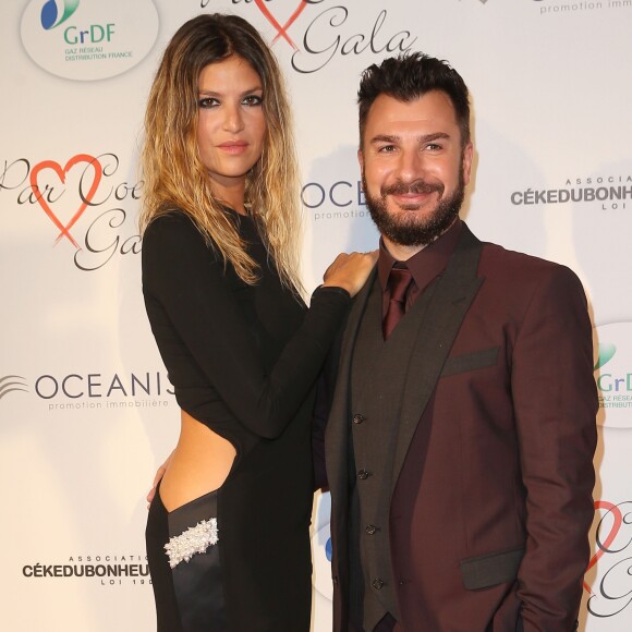 Michaël Youn et sa compagne Isabelle Funaro - Personnalités au gala "Par Coeur" pour les 10 ans de l'association "Cekedubonheur" au pavillon d'Armenonville à Paris. Le 24 septembre 2015