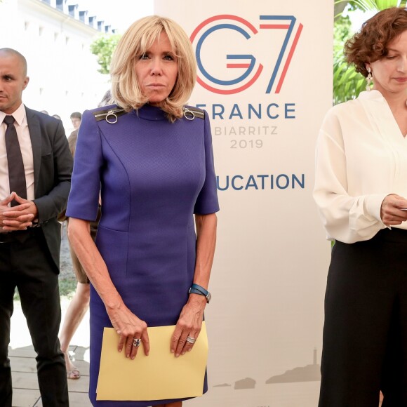 Brigitte Macron, Audrey Azoulay, directrice générale de l'Unesco lors de la réunion des ministres de l'éducation en marge du G7 au centre international d'études pédagogiques à Sèvres le 4 juillet 2019. © Stéphane Lemouton / Bestimage