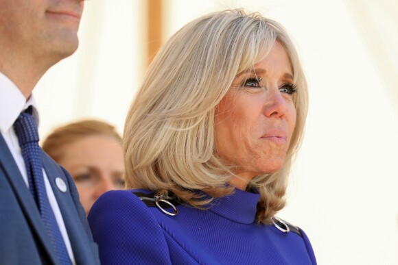 Brigitte Macron lors de la réunion des ministres de l'éducation en marge du G7 au centre international d'études pédagogiques à Sèvres le 4 juillet 2019. © Stéphane Lemouton / Bestimage