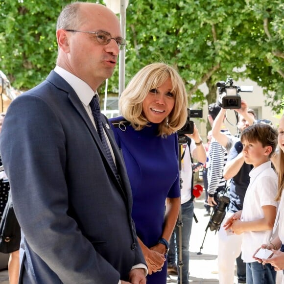 Brigitte Macron, Jean-Michel Blanquer, ministre de l'éducation nationale lors de la réunion des ministres de l'éducation en marge du G7 au centre international d'études pédagogiques à Sèvres le 4 juillet 2019. © Stéphane Lemouton / Bestimage